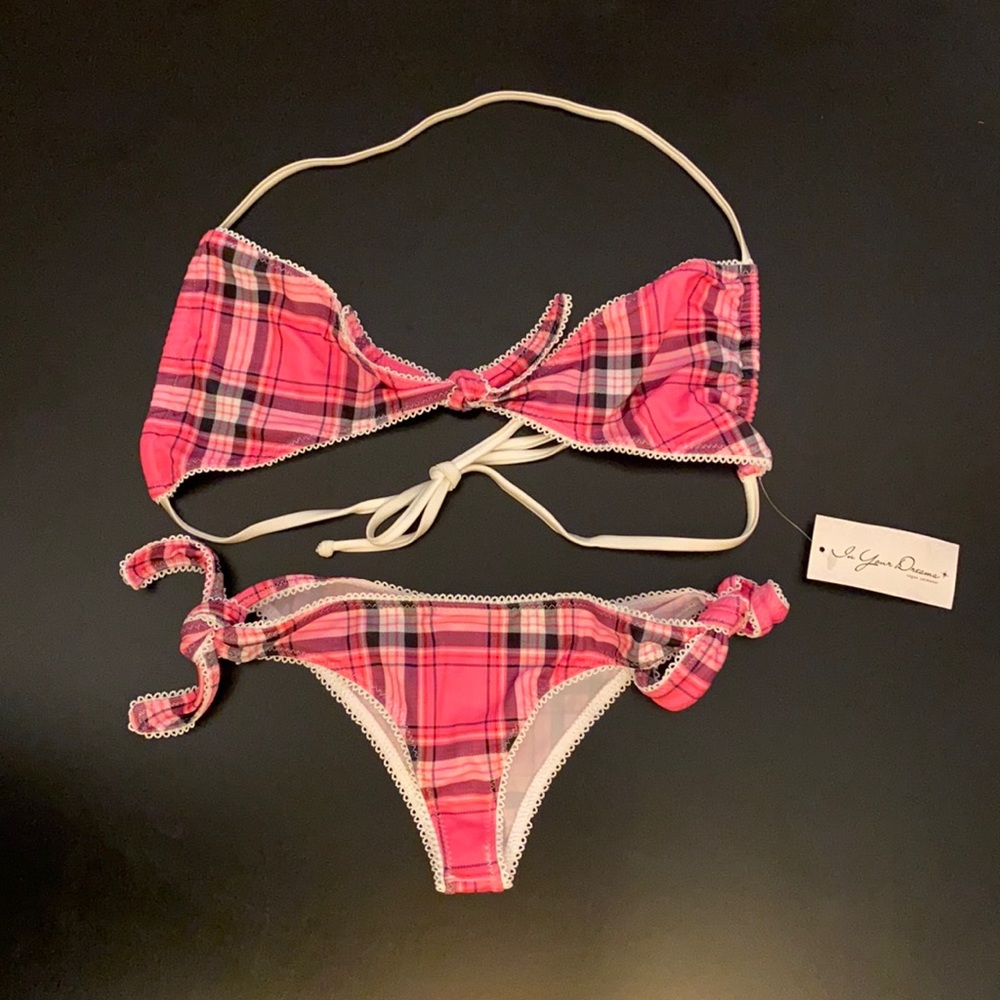 Pink Plaid Bikini
